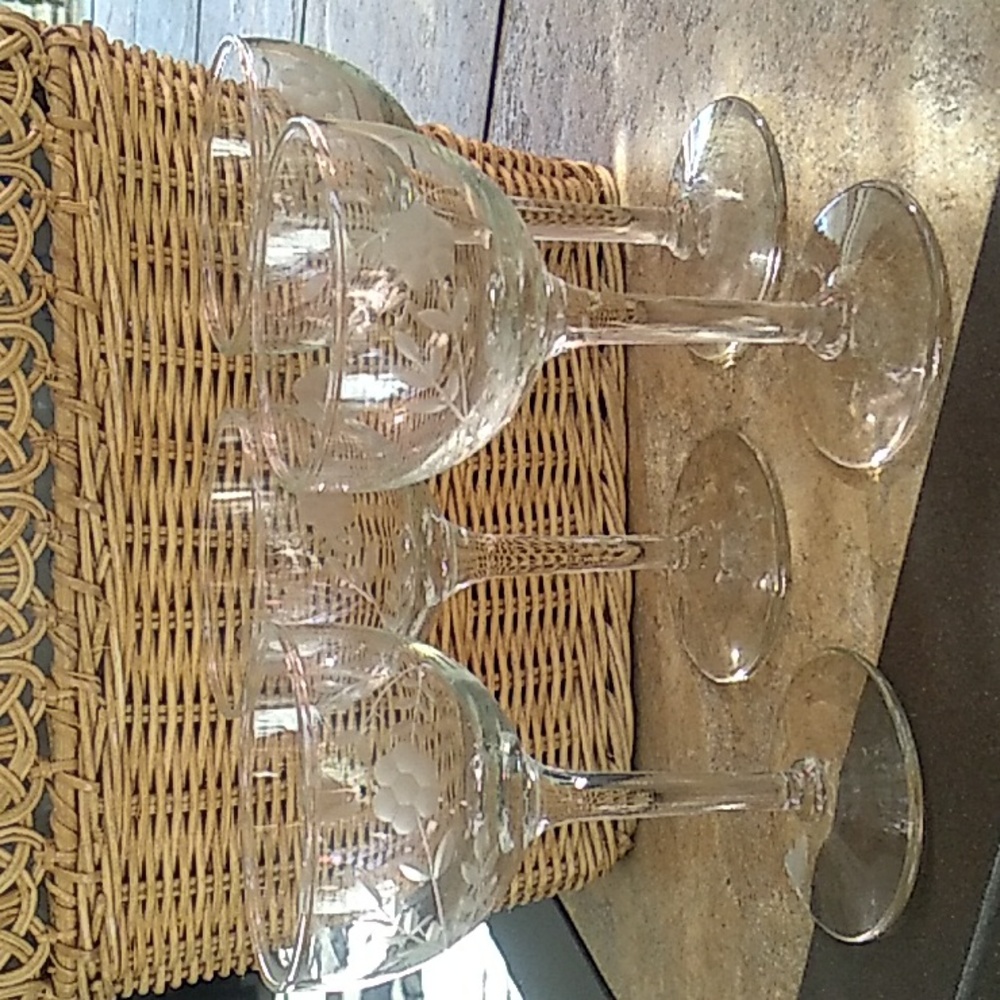 Princess House Crystal Short Wine Glasses (4)